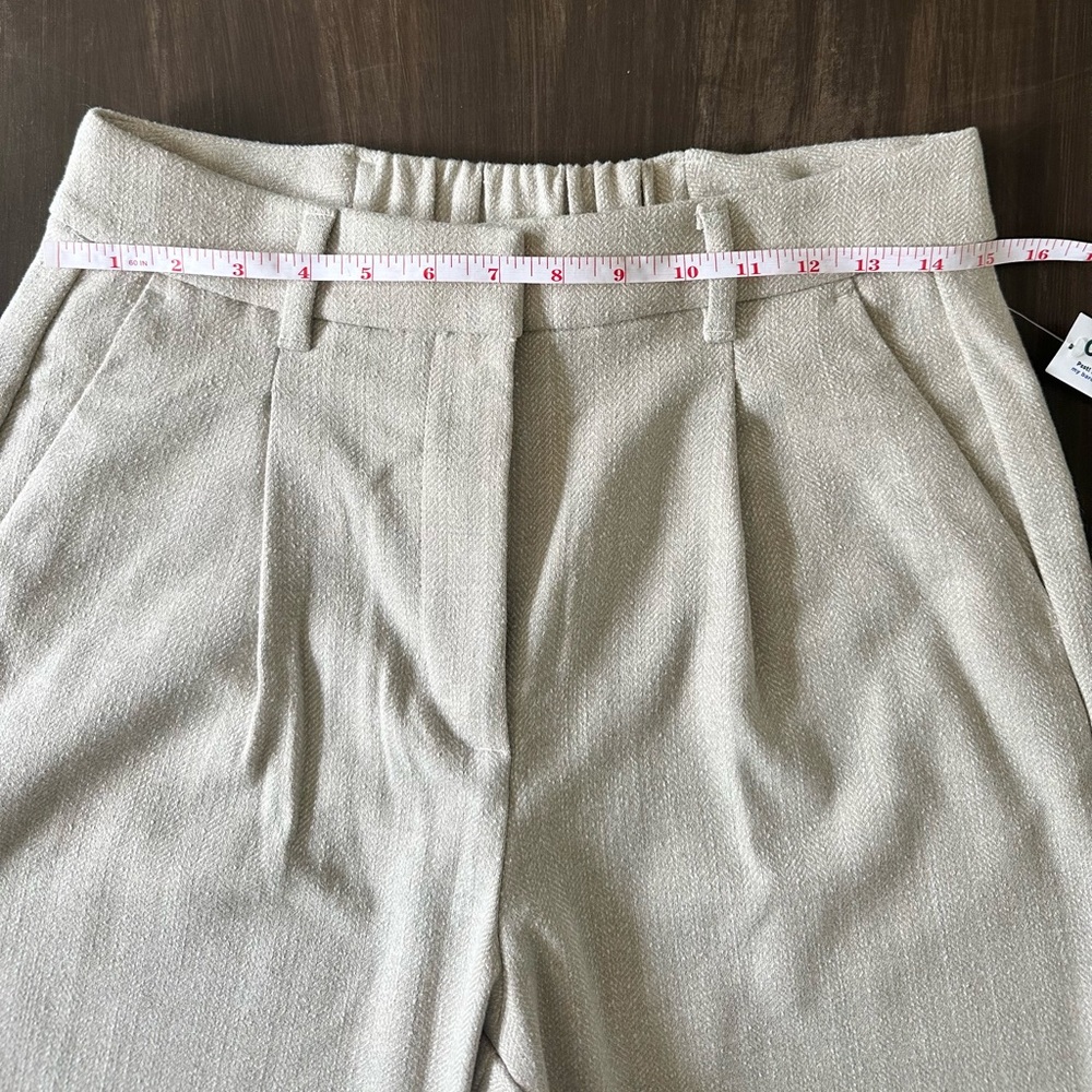 Old Navy Beige Wide Leg Trousers | M | Cozy | Fall Winter | Normcore Preppy Chic - Picture 7 of 13